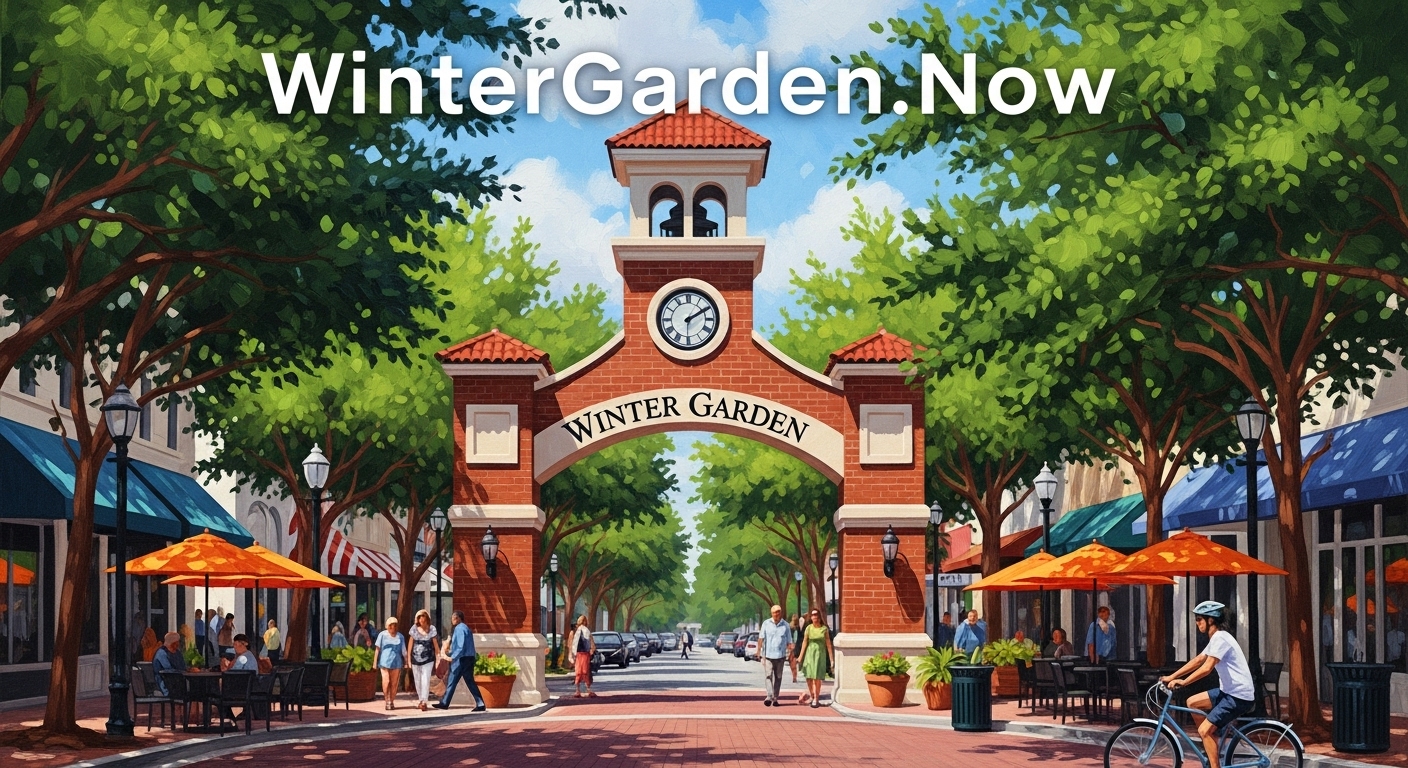Downtown Winter Garden on the West Orange Trail in Winter Garden, Florida